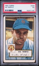 1952 TOPPS 244 VIC WERTZ PSA 1