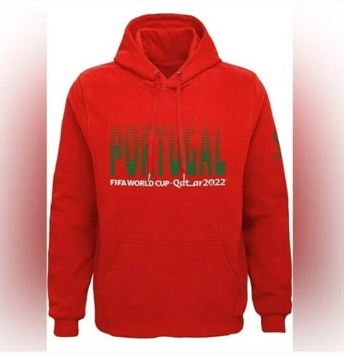 Offizieller FIFA WM Katar 2022 Herren M rot Portugal Hoodie Sweatshirt Tasche - Bild 4 von 16