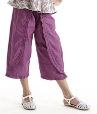 Matilda Jane Girls Size 4 Wonderful Parade Purple FANCY Linen Pants New