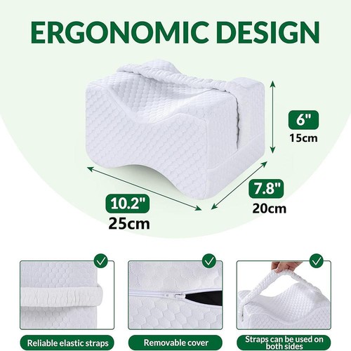 Kniekissen Seitenschläfer mit Trägern, weicher Memory Foam Bein & Kniekissen - Bild 23 von 26