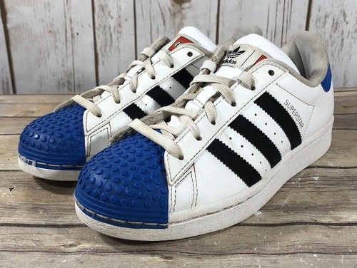 Adidas Superstar J X LEGO Shelltoe H03954 Zapatos Jóvenes Niños Talla 4 Cuero Blanco - Imagen 1 de 14