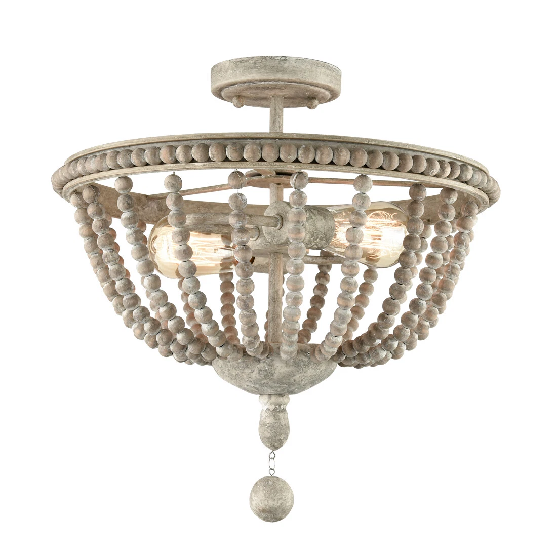 Wood semi flush mount light deals