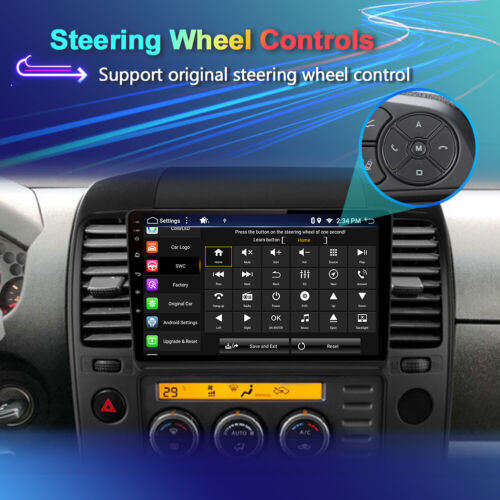6G+128G Android 14 Autoradio Für Nissan Navara D40 2005-2011 GPS CarPlay Navi BT - Bild 8 von 16