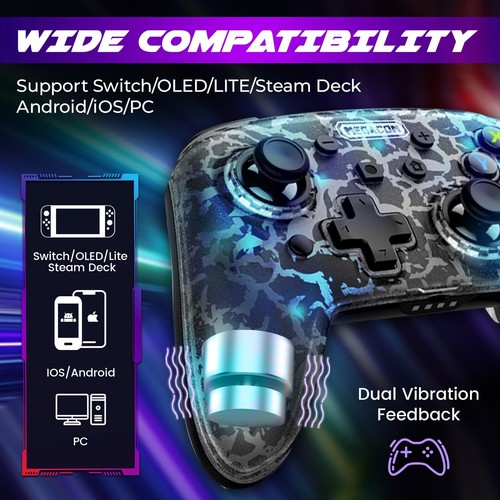 Megacom Wireless Controller - Remappable Controller for Switch/PC/Mobile/Steam - Bild 3 von 10