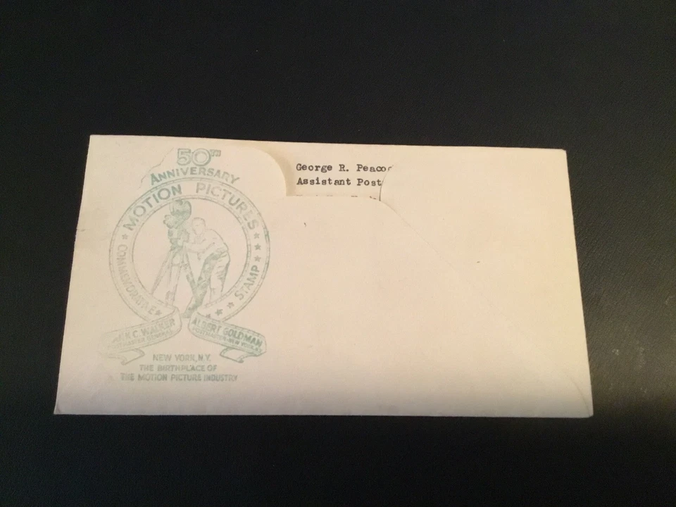 FDC 1944#826-18 STAEHLE Cachet Special Back Cover Unique 3 Cent Stamp USA - Image 2 of 2