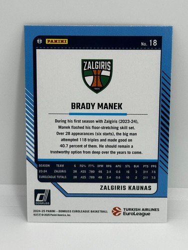 2024-25 Panini Donruss Euroleague Pick Your Base Card 1-200 - Picture 31 of 275