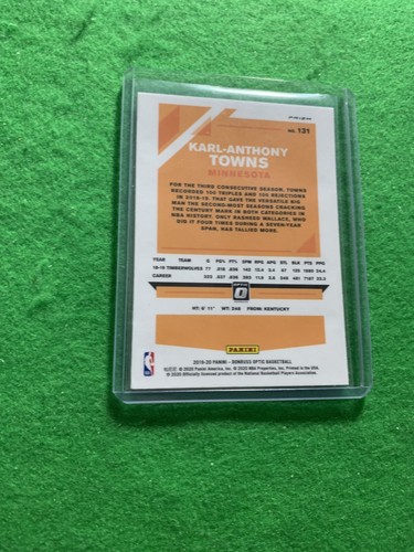 KARL ANTHONY TOWNS PRIZM SILVER WAVE CARD TIMBERWOLVES 2019-20 DONRUSS OPTIC - Picture 9 of 12