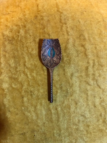 Cuchara de madera tallada a mano/pintada a mano de 4 1/4” Berger 1903 decoración decorativa Wow - Imagen 12 de 12