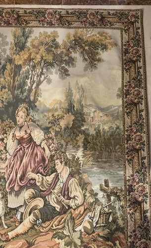 63 x 49 Französischer Wandteppich Mittelalter Romantisch Wohndeko Wandteppich Wandbehang - Bild 6 von 9