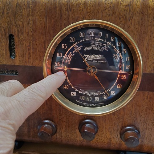 Gorgeous Vintage 1937 Zenith Black Dial Cube Radio 5S218 Restored Excellent - Picture 21 of 24