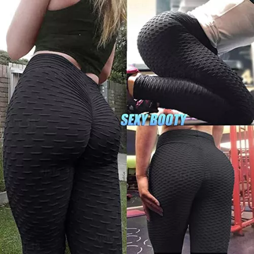 US berühmte Tiktok Booty Leggings, Butt Lift hochtaillierte Yoga Hose Frauen strukturiert - Bild 11 von 28