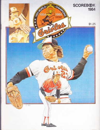 1984 BALTIMORE ORIOLES vs WHITE SOX SCORED PROGRAM TIPPY MARTINEZ - Picture 1 of 3