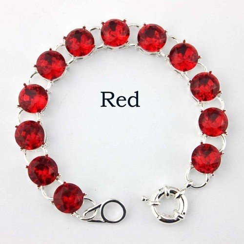 Klassisches Vintage Glas Kristall Punkte Armband für Frauen facettierte Edelstein Armbänder - Bild 8 von 29