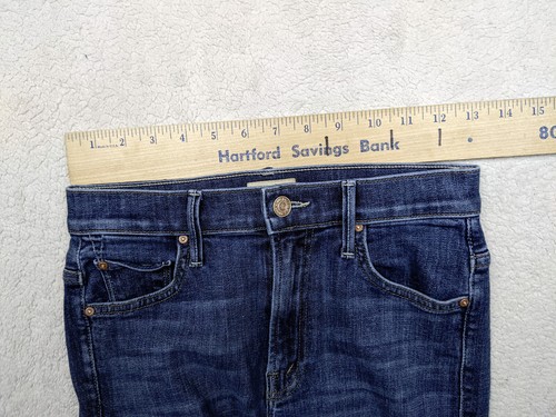 Mother Crop Step Fray Womens 24 0 Blue Jeans Ankle Mid Rise 5 Pocket Denim Capri - 第 9/12 張圖片