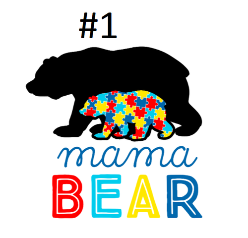 Autism Mama Bear - Puzzle - Vinyl Decal Sticker - Picture 3 of 4