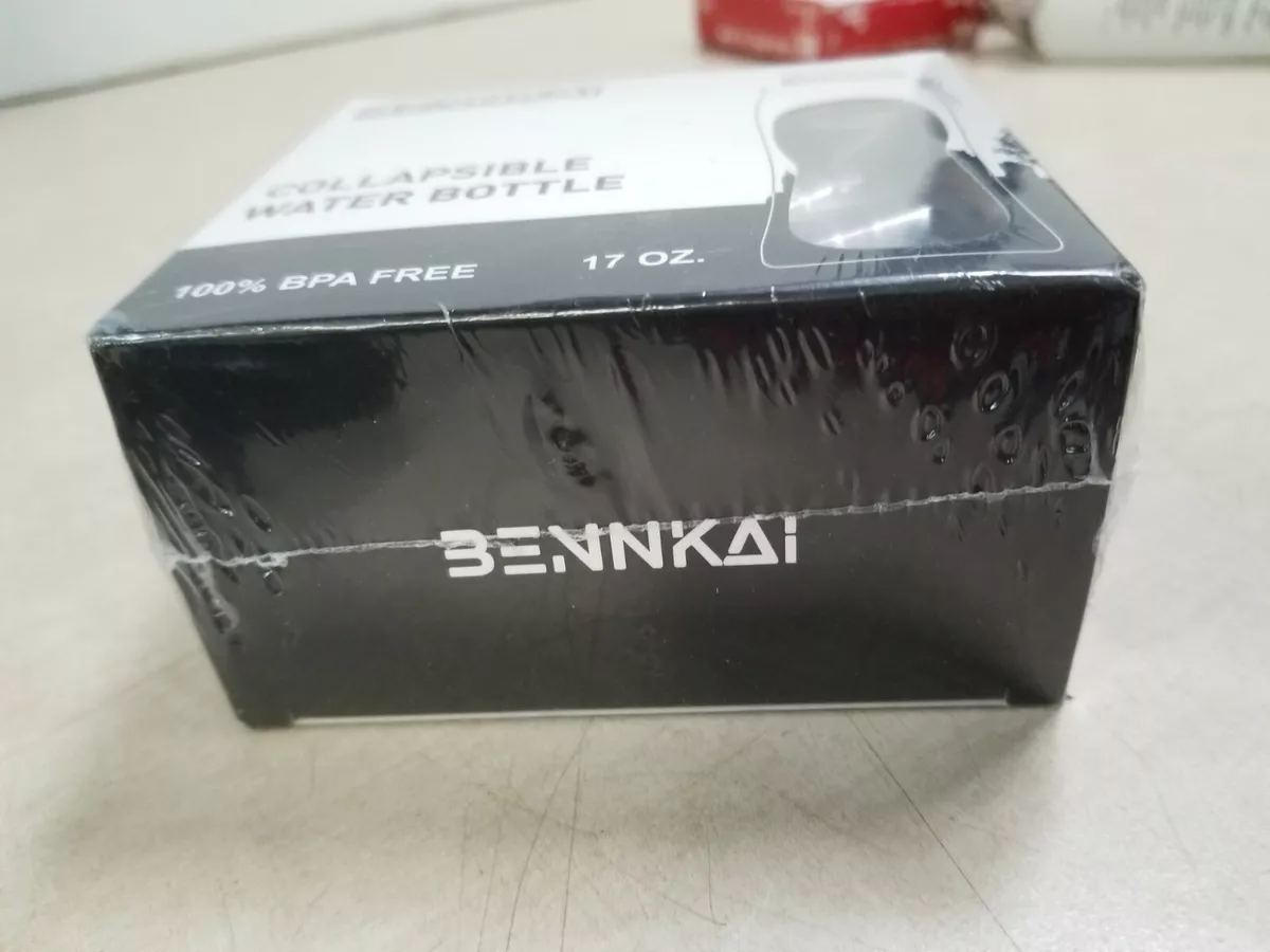 Bennkai Collapsible roll up BPA Free Water Bottle 17 oz camping 5K marathon  | eBay