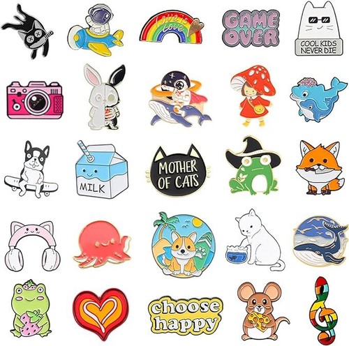 Cute Funny Assorted Pin Nickelodeon Food Disney Enamel Brooch Cat Cartoon - Picture 118 of 180