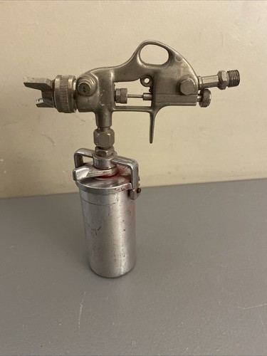 Pneumatic Touch Up Gun with Cup - Unknown Make And Missing Trigger- Sold AS-IS - Picture 2 of 12