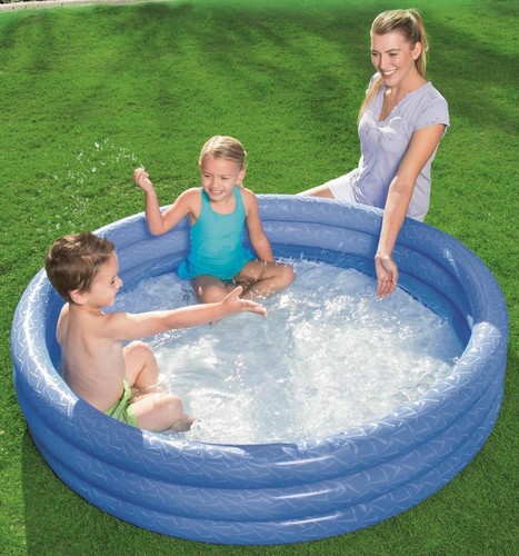 # 2x Kinderpool Ø 152 cm Planschbecken Pool Badebecken Babybecken grün + blau - Bild 3 von 7