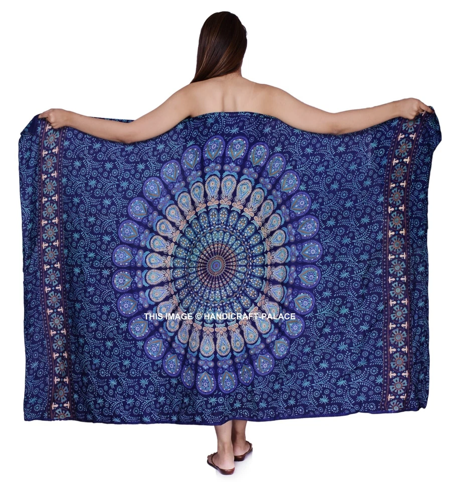 Menge Von 5 PC Sarong Indian Mandala Batik Kleidung Großhandel Wrap Strandkleid - Bild 3 von 4