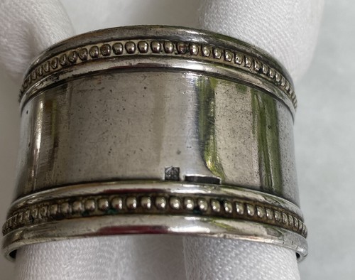 Vintage Napkin Holder Hallmarked Silver Engraved "GEORG" AS IS - Picture 3 of 3