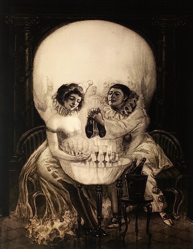 Salvador Dali, “L’ amour de Pierrot” Pierrot’s Love SKULL  Optical Illusion, New - Picture 1 of 7