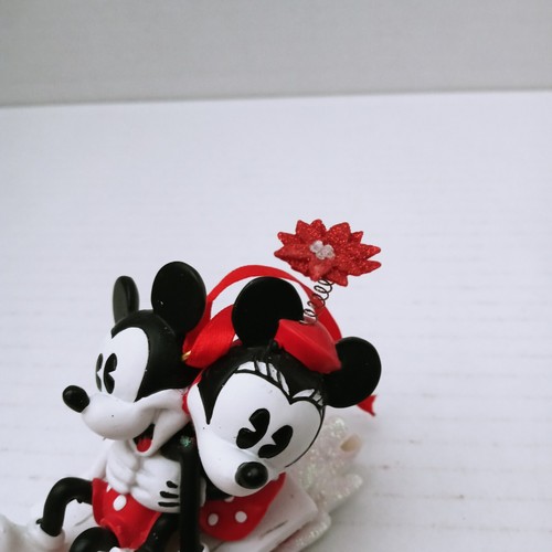 Disney Mickey & Minnie On Sled Christmas Ornament Retro Friends Rare HTF *FLAW* - Picture 6 of 12