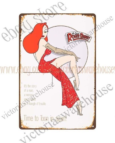 advertising wall home tavern 1988 Who Framed Roger Rabbit metal tin sign - Picture 2 of 4