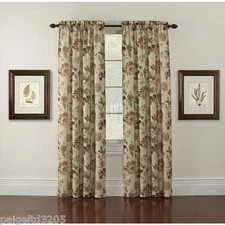 Essential Home Wilmont Floral One Panel - Tan / 42x63" 