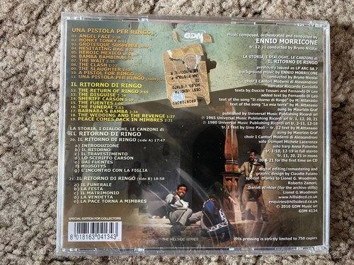 PISTOL FOR RINGO + RETURN OF RINGO (+ cd premiere of rare story album)Morricone - Picture 2 of 4