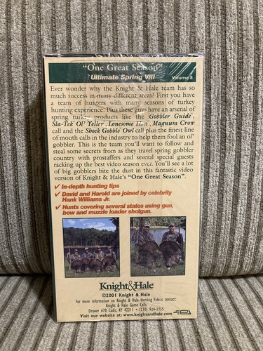 Knight & Hall Ultimate Spring VIII One Great Season Hunting Hank Williams Jr VHS - Picture 2 of 2