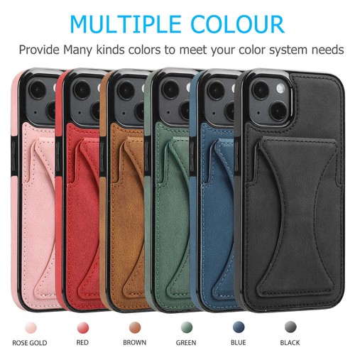 Shockproof Card Slot Leather Stand Case For iPhone 15 14 13 12 11 Pro Max 8 Plus - Picture 7 of 13