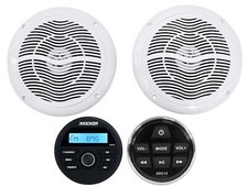 KICKER KMC2 Digital Media Receiver w/Bluetooth Remote 2 6.5" White Speakers