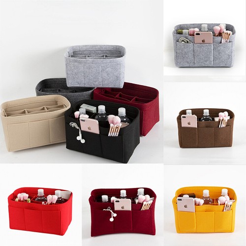 Organizer Handbag Felt Travel Organiser Pouch Womens Bag Insert Insert Purse - Picture 1 of 21
