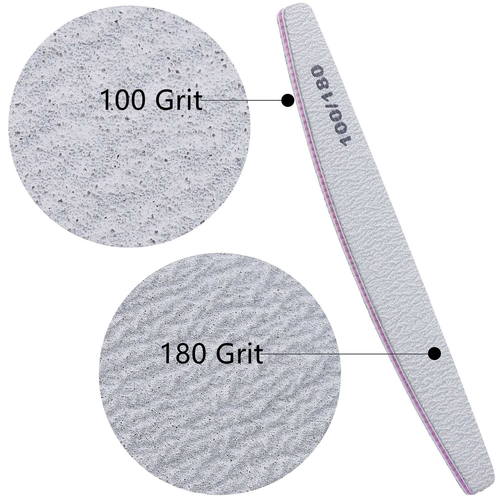 25 Pcs 100/180 Grit Nail Files and Buffers Professional Double Sided Emery Board - Picture 2 of 7