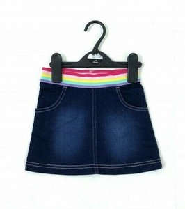 rainbow denim skirt