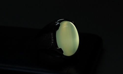 Anillo de cuarzo blanco natural de plata de ley 925 hecho a mano Dur e Najaf anillo para hombre - Imagen 7 de 12