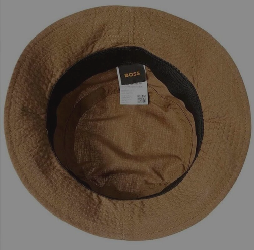 HUGO BOSS Febus-1 Sun Festival Bucket Hat Open Beige - Picture 3 of 3