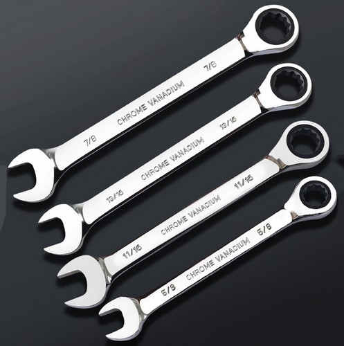 Llave de trinquete estándar pulgadas SAE llave kit de 72 dientes herramientas manuales de reparación de automóviles - Imagen 3 de 34