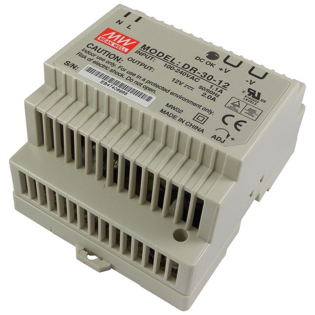 35mm DIN-Hutschiene 5//12//15//24//48V MEAN WELL Serie HDR-30 30W Schaltnetzteile f