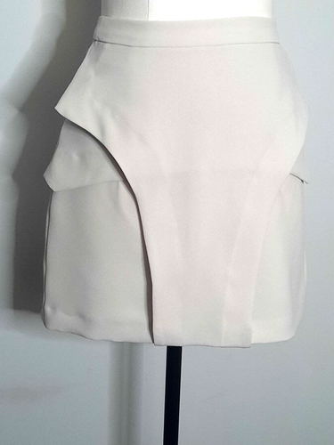 Kookai Size 34 Aus 6 Creamy White Panel Mini Skirt Casual Party - Foto 5 di 6