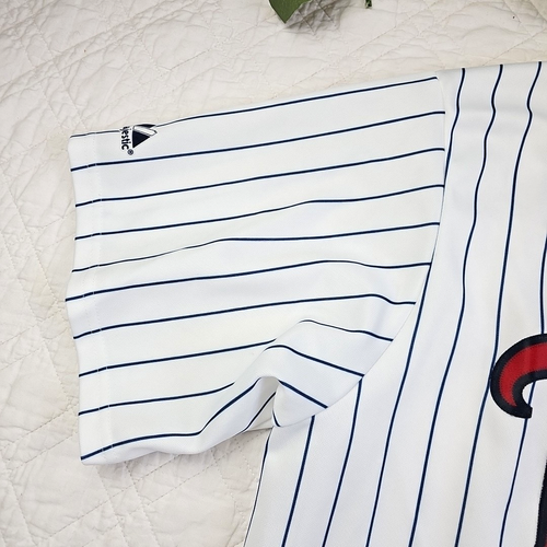 Majestic Minnesota Twins Mauer White and Blue Striped Baseball Jersey Size XXL - Picture 6 of 12
