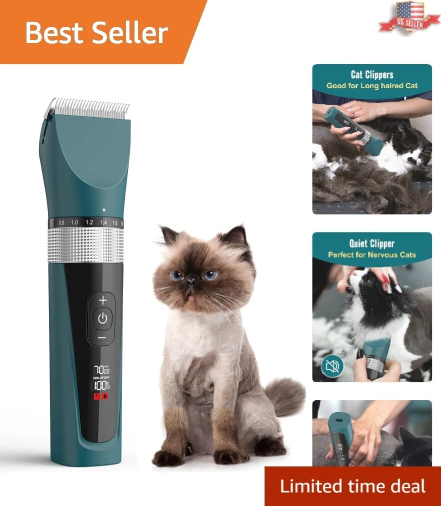 Silent Grooming Clippers 5 Speed Low Noise Trimmer Shaver All Hair Types