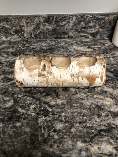 Vintage Log Votive Candle Holder
