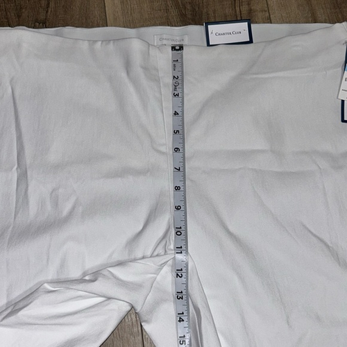 NWT $69 CHARTER CLUB White Pull-On Capri Crop Pants Plus Size 20W - Picture 8 of 13