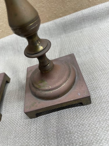 Pair Of Candle Holder Candlestick Brass Metal possible Copper - Picture 3 of 21