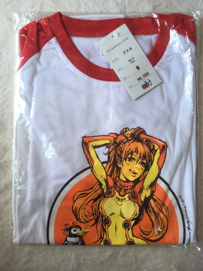 EROSTIKA Rockin' Jelly Bean x Evangelion Asuka size M T-shirt 3/4 sleeve NEW