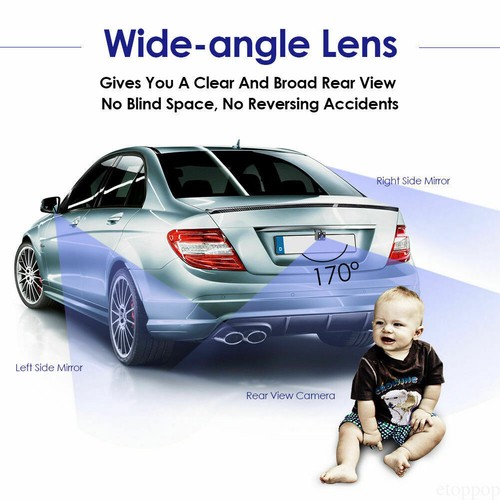 Mini Flush Mount 170° Car Rear View Reverse Backup Camera Nightvision Waterproof - Bild 3 von 12