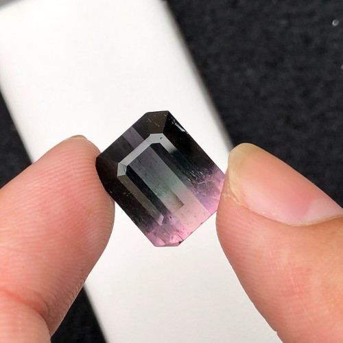 11 Carat Natural Faceted Cut Bicolor Tourmaline Loose Gemstone From Afghanistan - Picture 10 of 15