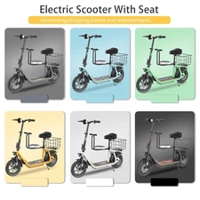 Peak 1200W Electric Scooter with Kid Seat & Basket Commuting Ebike for Adults